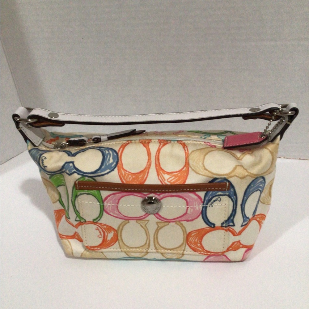 Coach Multi color Scribble Mini Purse